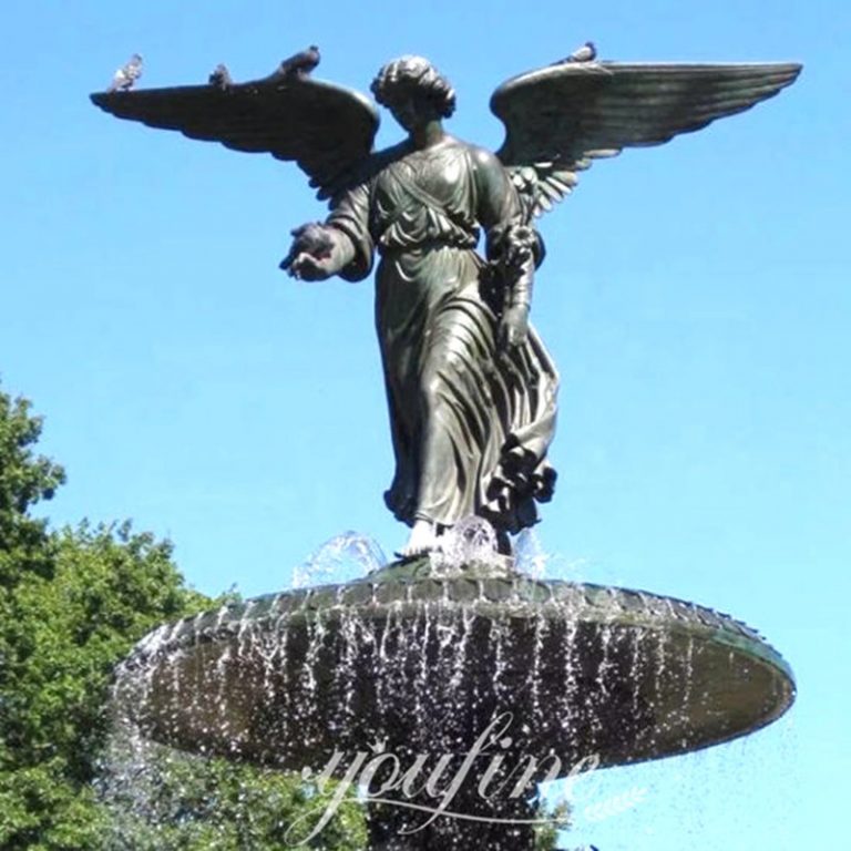 bronze-water-fountain-angel-statue - YouFine Sculpture