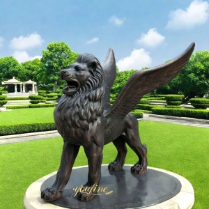 High Quality Bronze Statue Lion with Wings BOKK-654