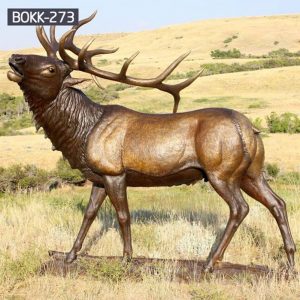 Buy Full Size Bronze Elk Statue for Garden Decor Supplier BOKK-273