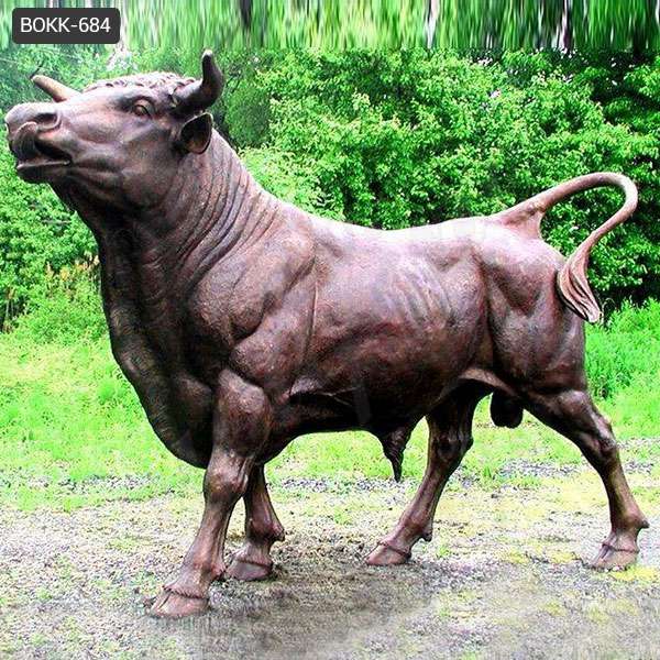 Large Outdoor Antique Strong Bronze Bull Statue for Sale