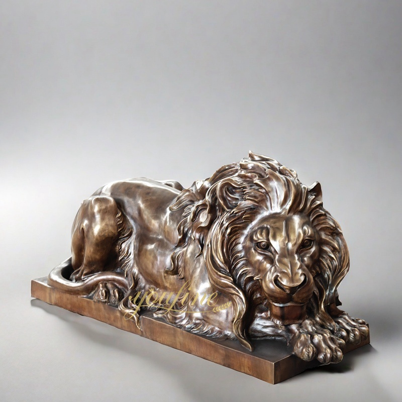 large bronze lion art