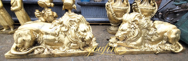 Large Bronze Lion Statue for Sale BOKK-491 - Bronze Lion Statues - 5