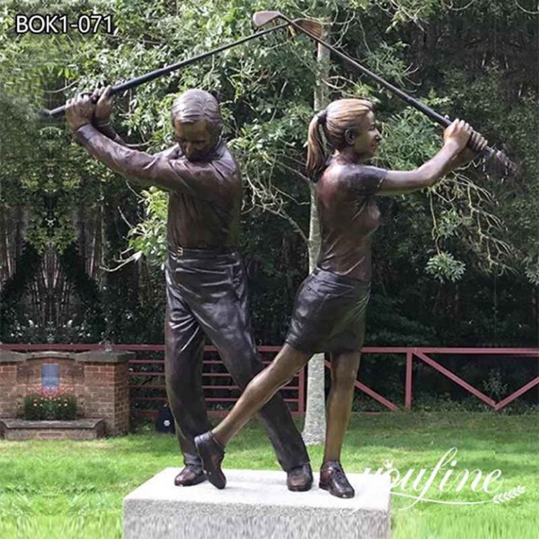 Bronze Garden Golf Statues Life Size YouFine Sculpture   Golf Statue YouFine Sculpture 768x768 