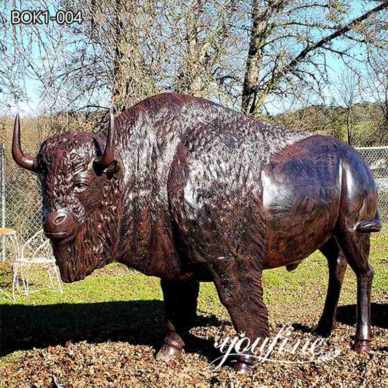 Details of Bison Statue: