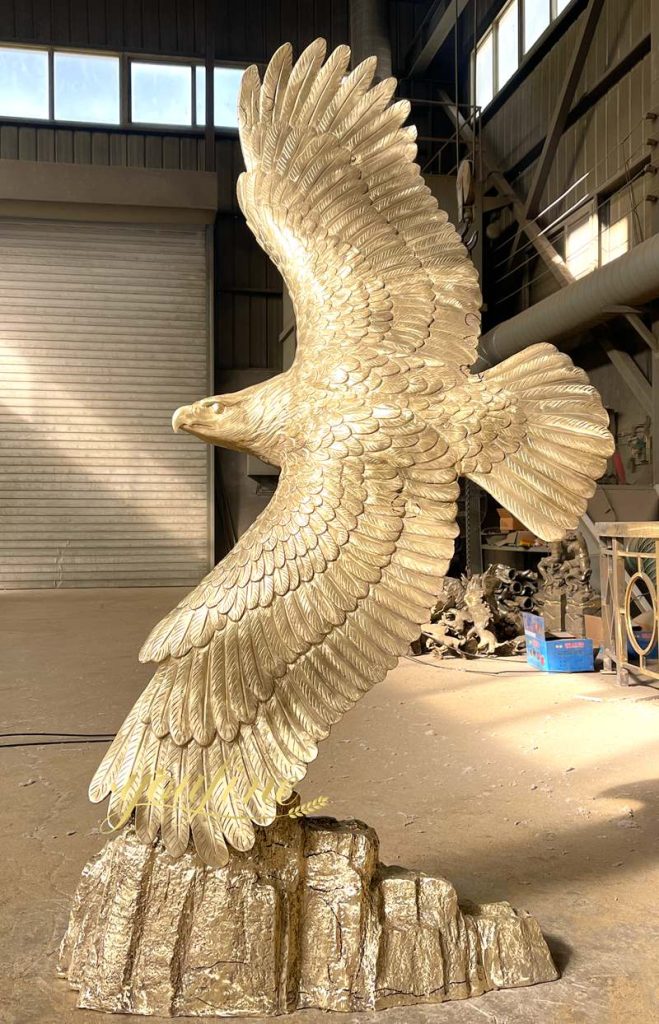 Flying Large Bronze Hawk Staue BOK1-279 - Bronze Eagle Sculpture - 5