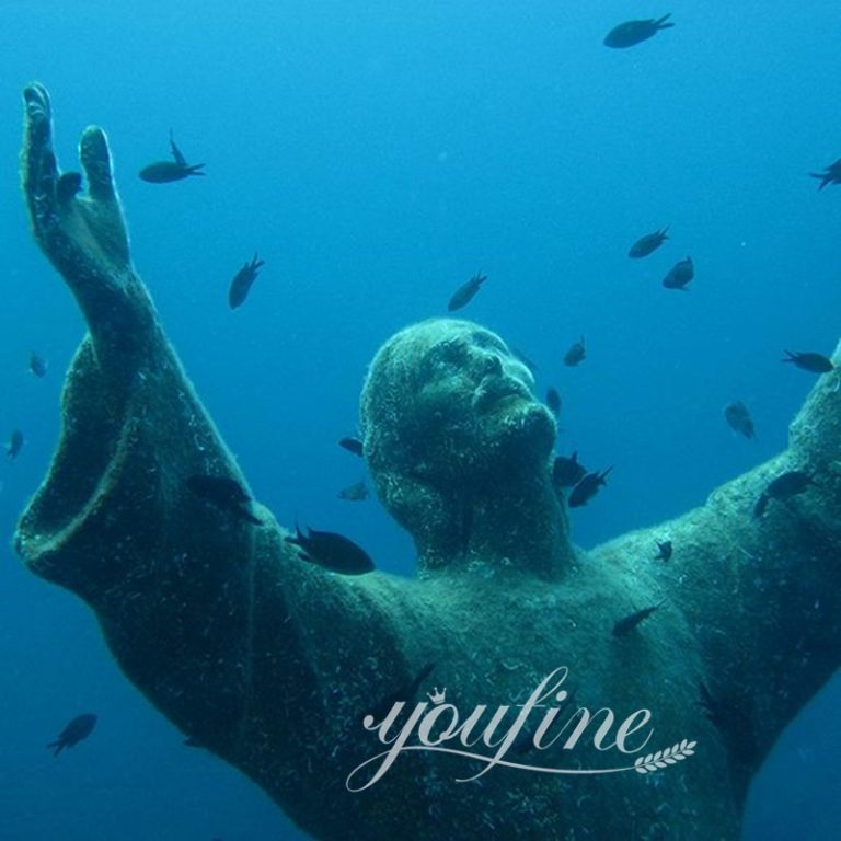 jesus statue underwater