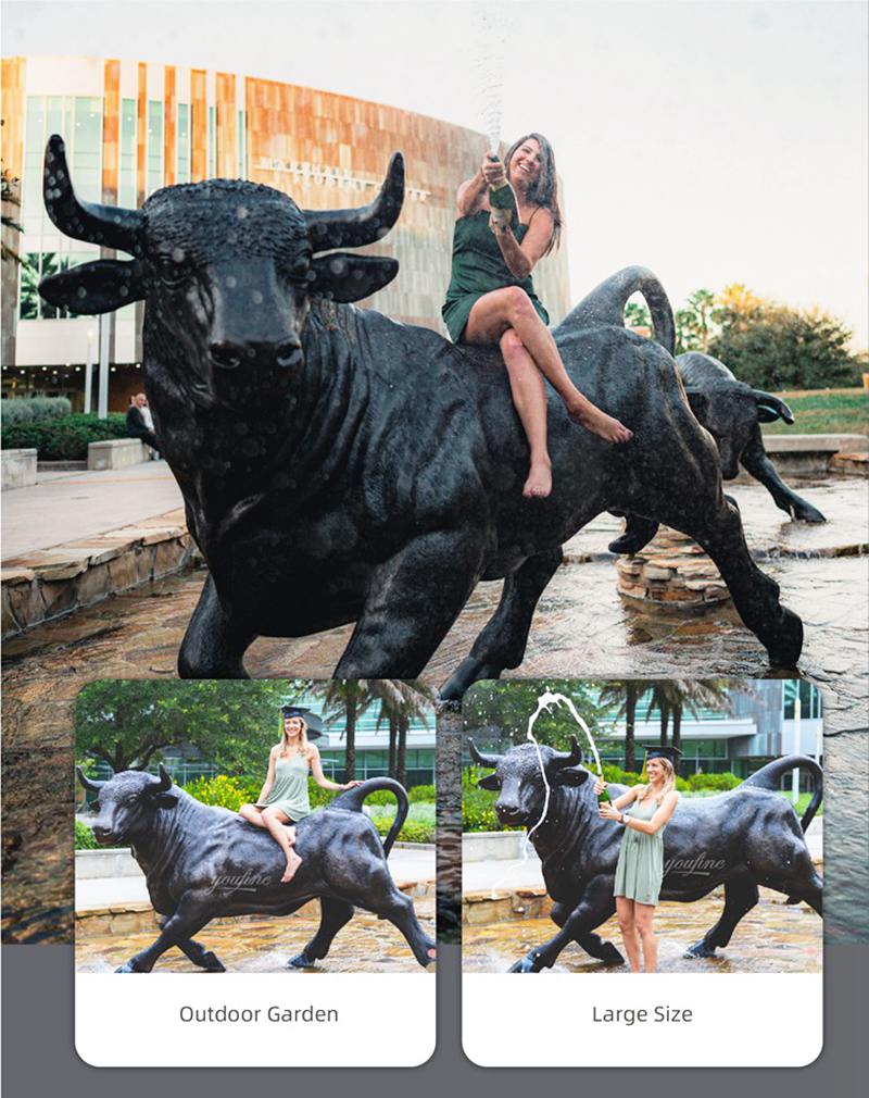 Bronze Life-Size Bull Statue for Outdoor Garden Decor for Sale BOKK-353 - Bronze Bull Sculpture - 7