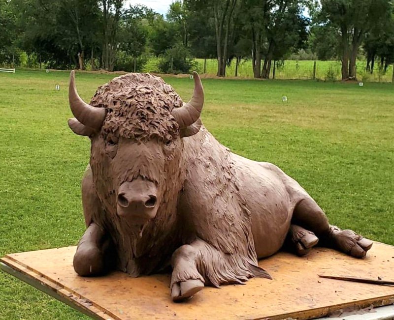 Life-Size Bronze Bison Statue Garden Square Decor Supplier BOKK-503 - Bronze Buffalo Statue - 8