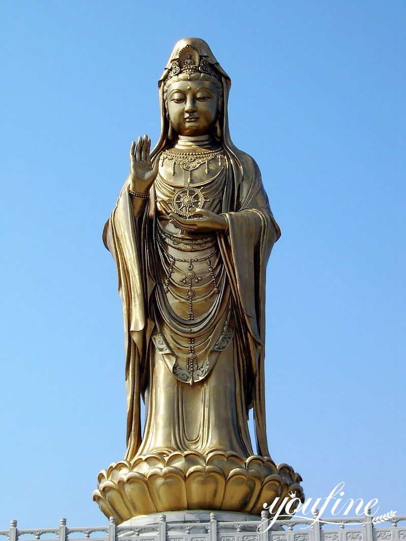 Bronze Golden Guanyin Statue