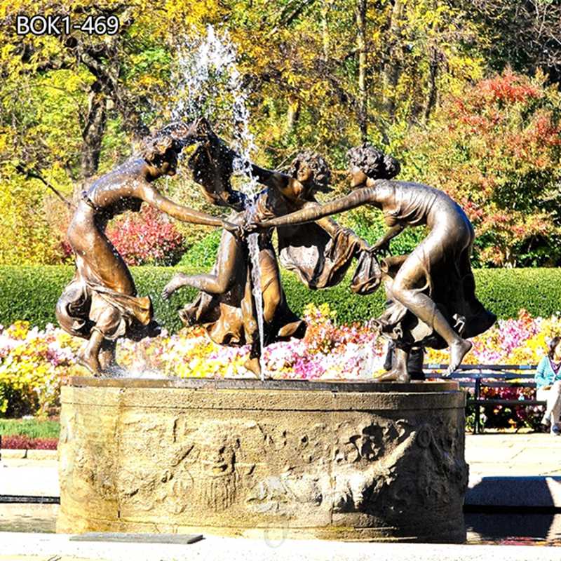 bronze water fountain statues-2