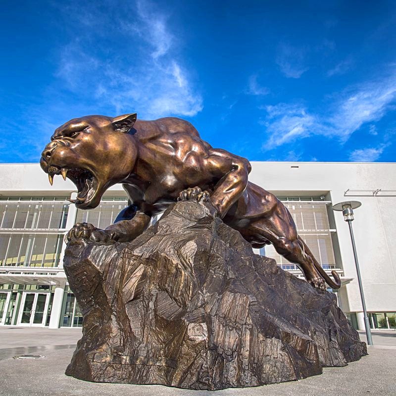 Life-size bronze leopard statue- YouFine Bronze Sculpture