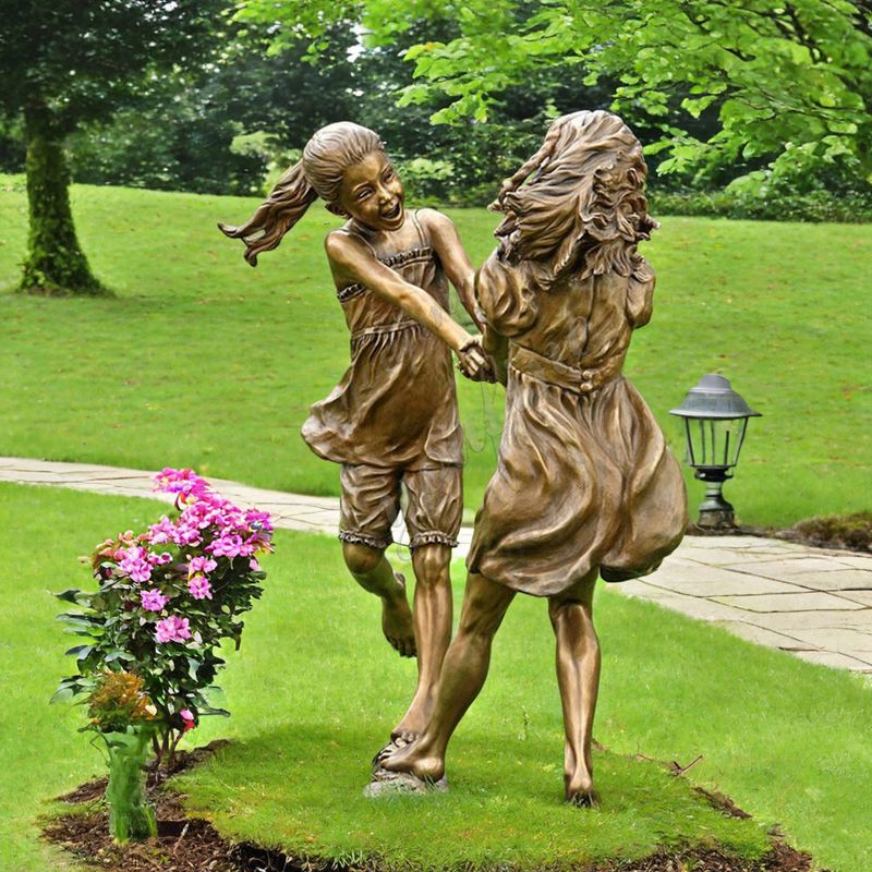 Life Size Custom Bronze Girls Statue Childhood for Sale BOKK-165 - Bronze Children Statues - 2