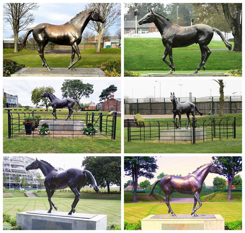 Red Rum Garden Bronze Racing Horse Statue Aintree Racecourse Replica - Bronze Horse Statues - 5