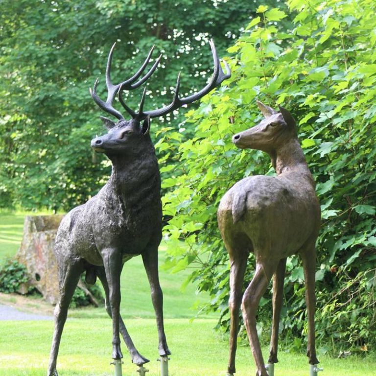 Life Size Bronze Deer Sculpture | Staues- YouFine Bronze Sculpture