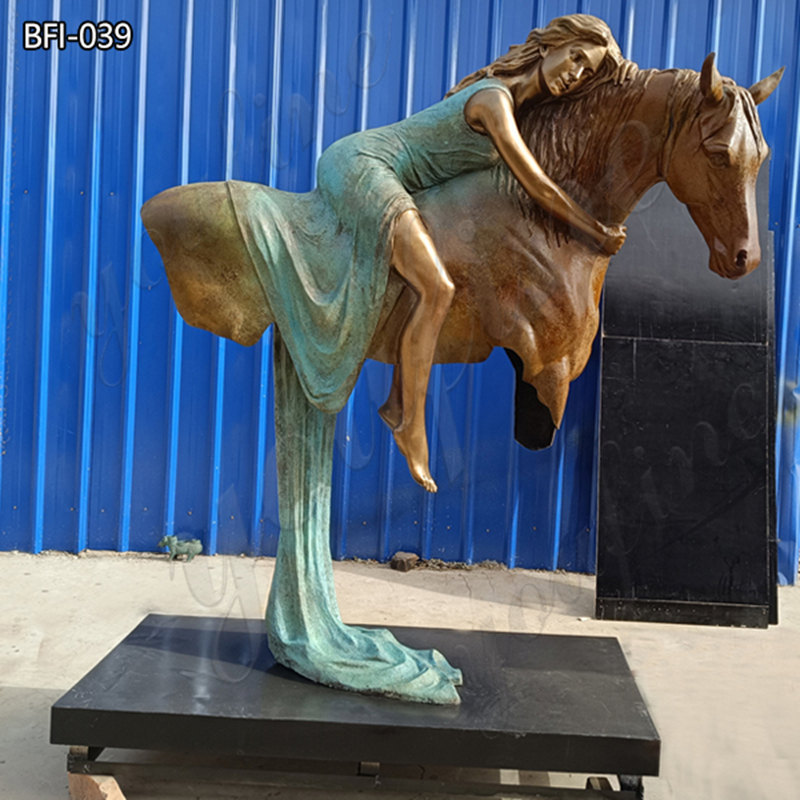 Bronze J. Anne Butler Girl And Horse Harmony Statue Replica for Sale - Bronze Famous Sculpture - 5