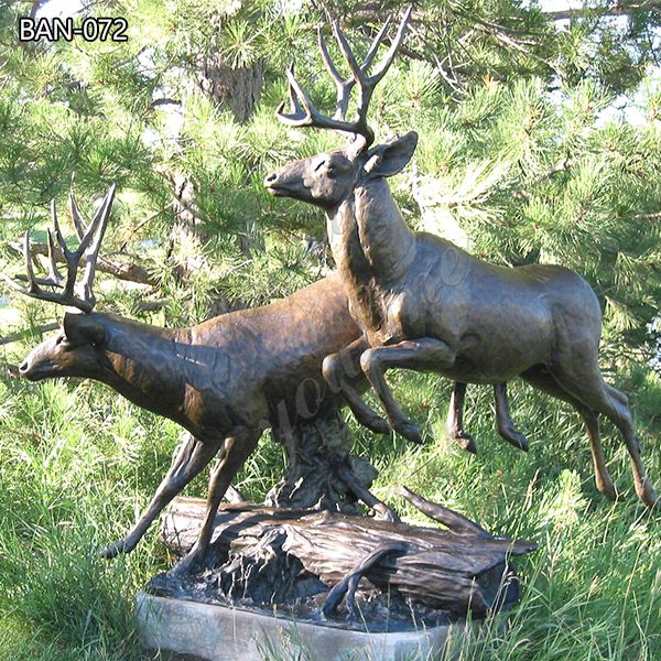 bronze deer statue outdoor