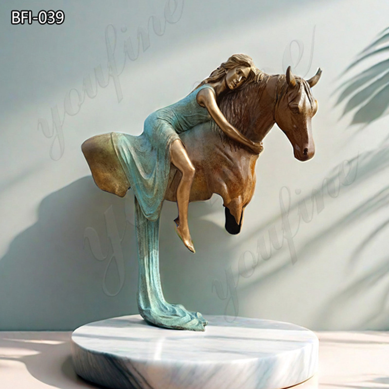 Bronze J. Anne Butler Girl And Horse Harmony Statue Replica for Sale - Bronze Famous Sculpture - 3