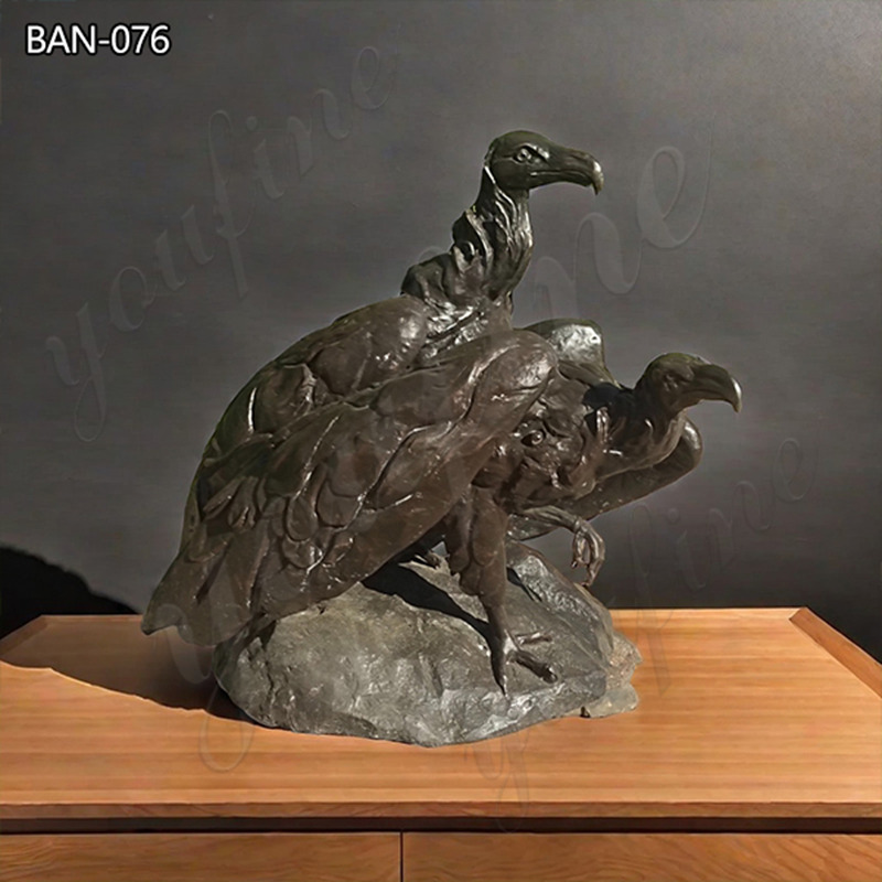 Wild Animal Bronze Vulture Statue Garden Ornament for Sale - Bronze Eagle Sculpture - 6