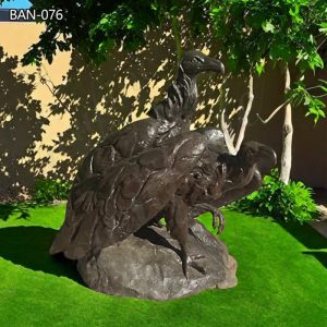 Wild Animal Bronze Vulture Statue Garden Ornament for Sale