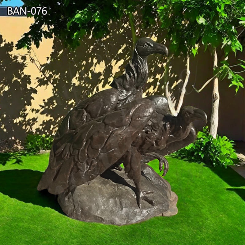 bronze vulture statue.