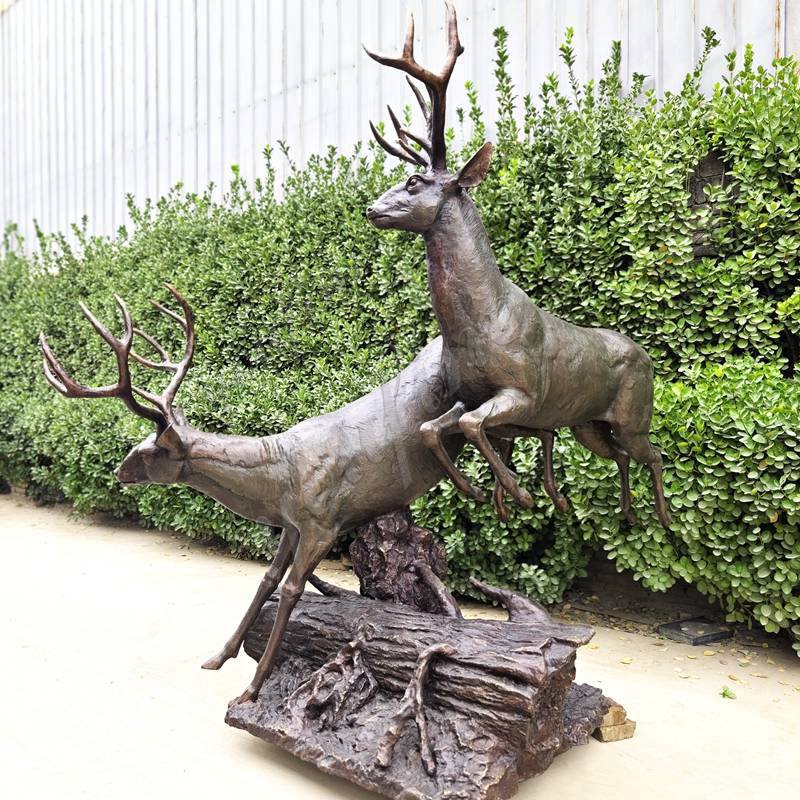 Large Outdoor Deer Statues BAN-072 - Bronze Deer Sculpture - 2