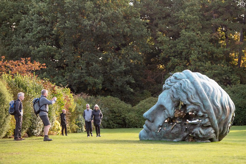 Bronze Giant Female Head Sculpture by Jaume Plensa - Bronze Figure Sculpture - 11