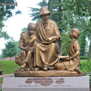 Bronze Saint Elizabeth Ann Seton With Children Statue for Sale