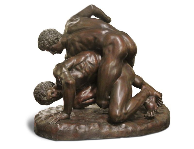 Life Size Bronze The Wrestlers Statue Stadium Decor for Sale - Bronze Famous Sculpture - 5