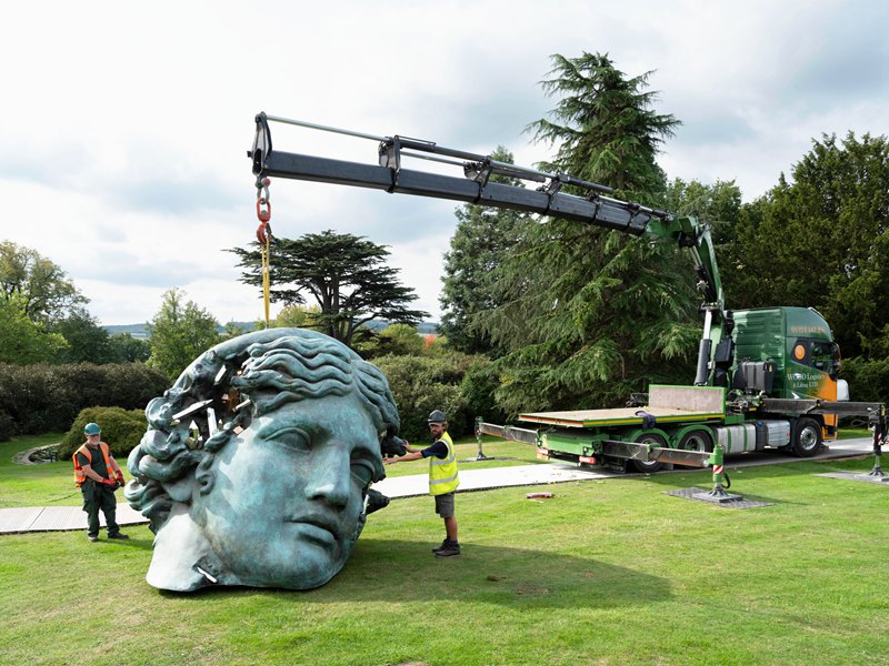 Bronze Giant Female Head Sculpture by Jaume Plensa - Bronze Figure Sculpture - 15