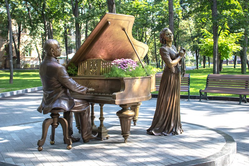 Large Bronze Piano Musical Instruments Sculpture for Sale -  - 8