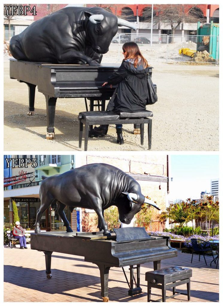 Large Bronze Piano Musical Instruments Sculpture for Sale -  - 12