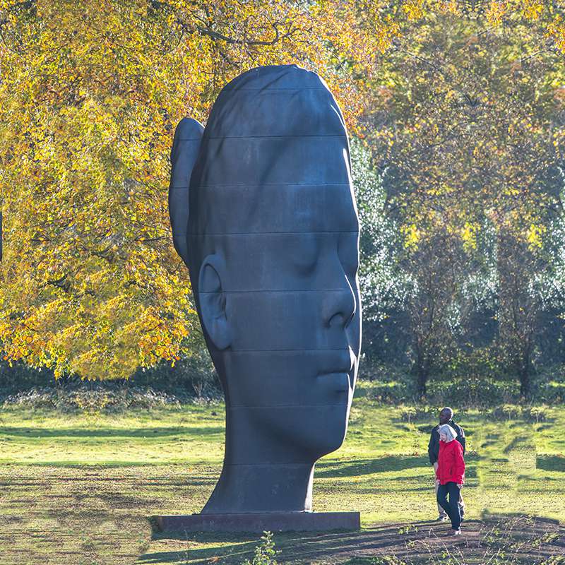 Bronze Giant Female Head Sculpture by Jaume Plensa - Bronze Figure Sculpture - 3