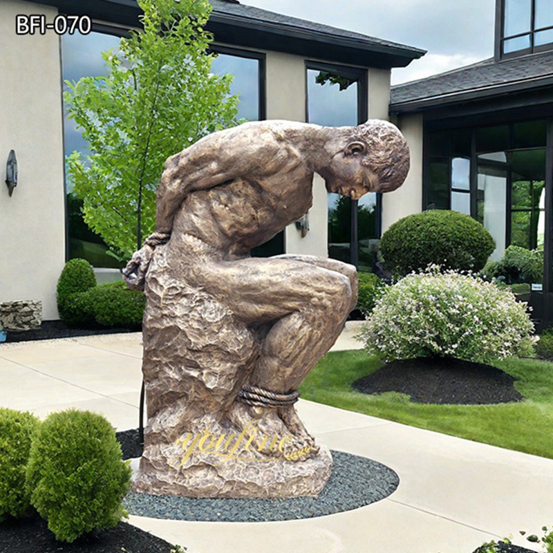 Bronze Ponder Sinner Sculpture