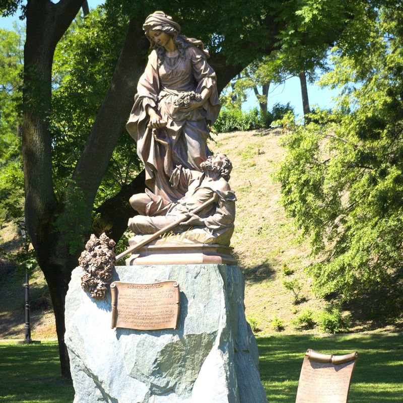 Bronze St Elizabeth of Hungary Statue BCH-018 - Bronze Saint Sculpture - 5