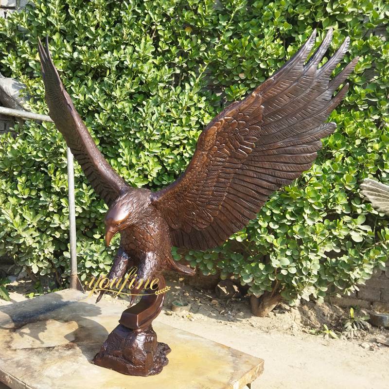 Life Size Bronze Falcon Statue BAN-107 - Bronze Eagle Sculpture - 2