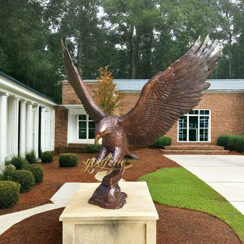 Life Size Bronze Falcon Statue BAN-107 - Bronze Eagle Sculpture - 1