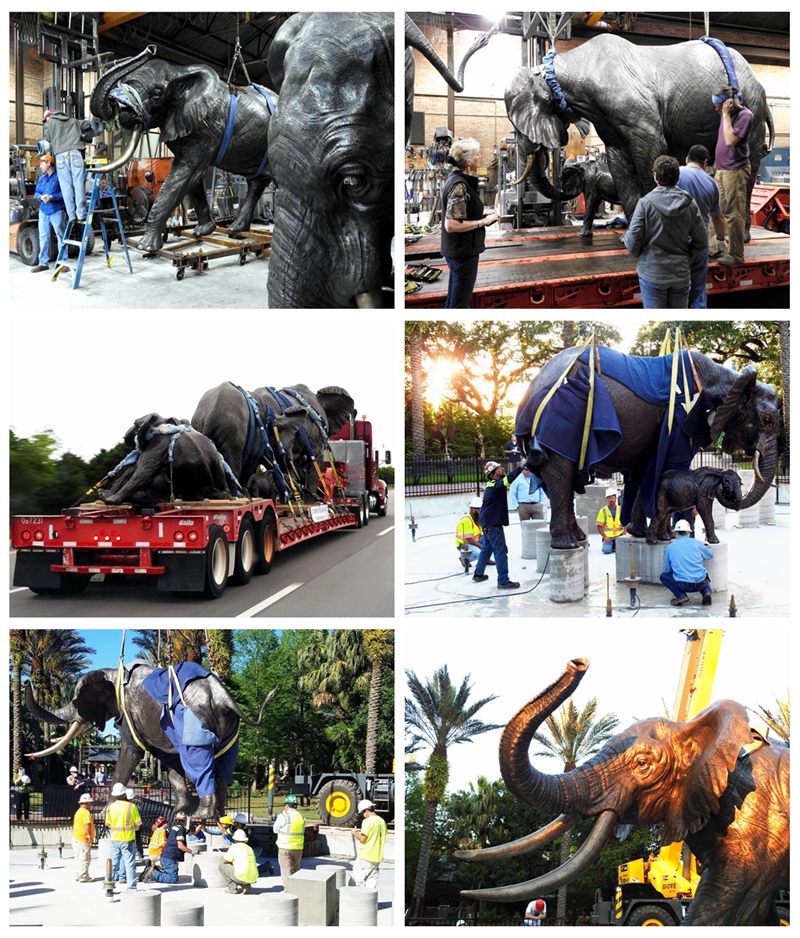 Custom Life-Size Bronze Elephant Structure Sculpture BOK1-205 - Bronze Elephant Statue - 5