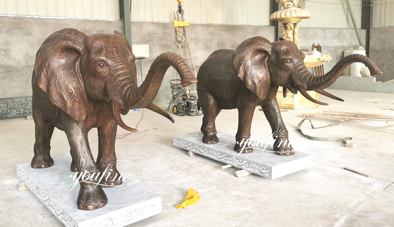 Custom Life-Size Bronze Elephant Structure Sculpture BOK1-205 - Bronze Elephant Statue - 10