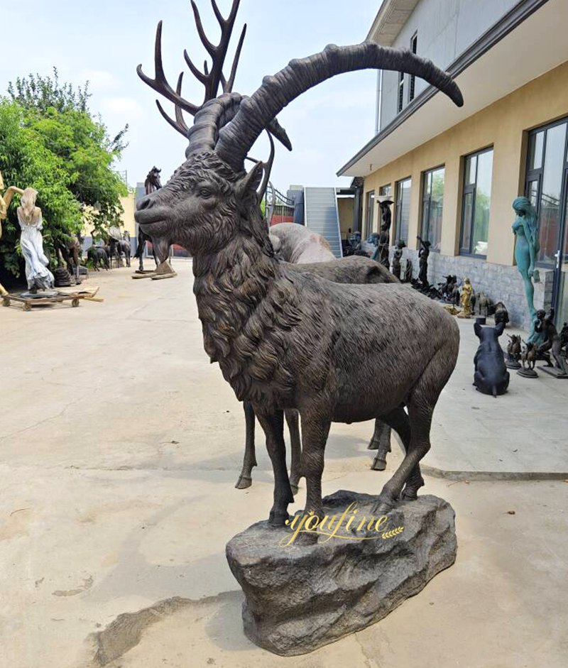 Life Size Bronze Ibex Statue for Sale BAN-124 - Bronze Wildlife Sculpture - 8