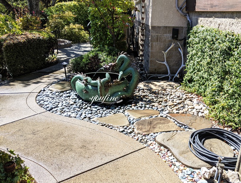 bronze dragon sculpture fountain