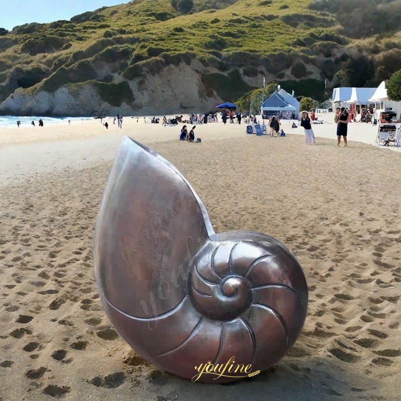 Large Bronze Shell Sculpture - Modern Bronze Sculpture - 1