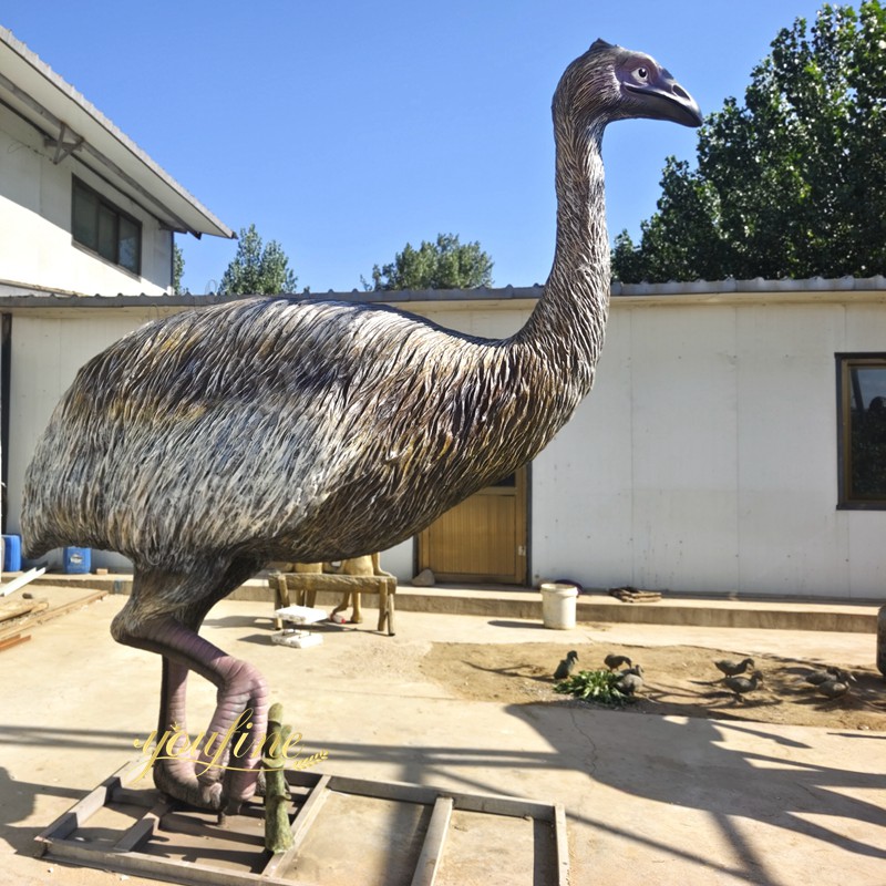 Life Size Bronze Running Ostrich Statue BAN-327 - Other Animal sculptures - 8