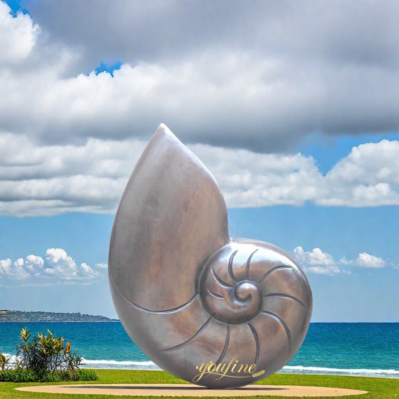 Large Bronze Shell Sculpture - Modern Bronze Sculpture - 3