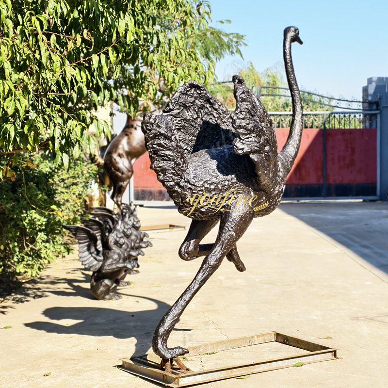 Life Size Bronze Running Ostrich Statue BAN-327 - Other Animal sculptures - 6